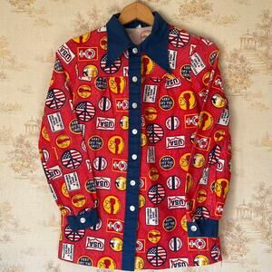 Vtg 70s Counter Culture Shirt | Woodstock Peace & Women's Rights | Size Medium